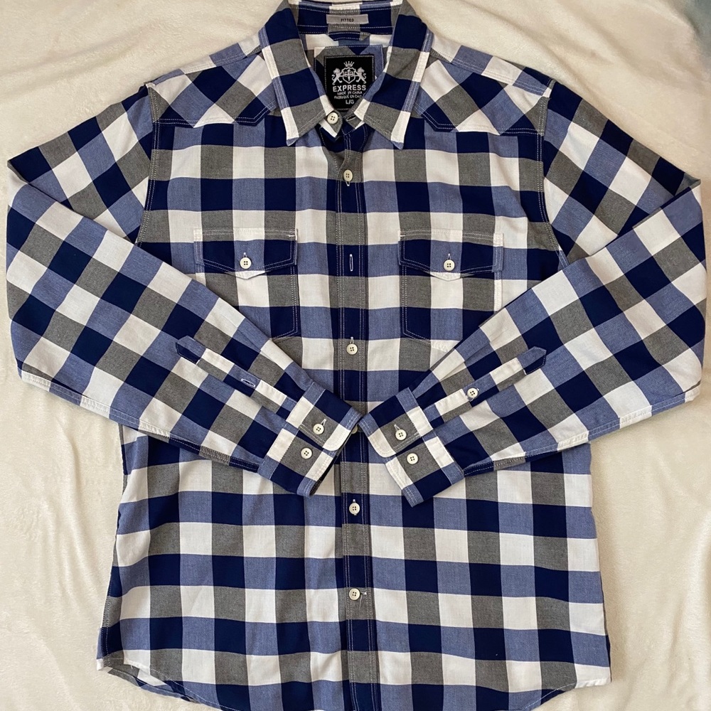 Express Men plaid button up